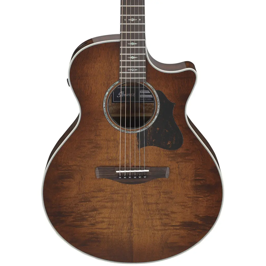 Ibanez Ae340fmhmhs Electro Acoustic Guitar Mahogany Sunburst High Gloss 1