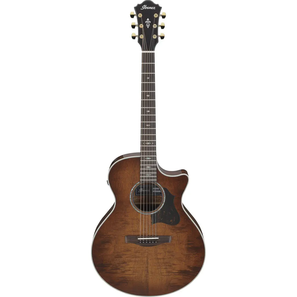 Ibanez Ae340fmhmhs Electro Acoustic Guitar Mahogany Sunburst High Gloss 2