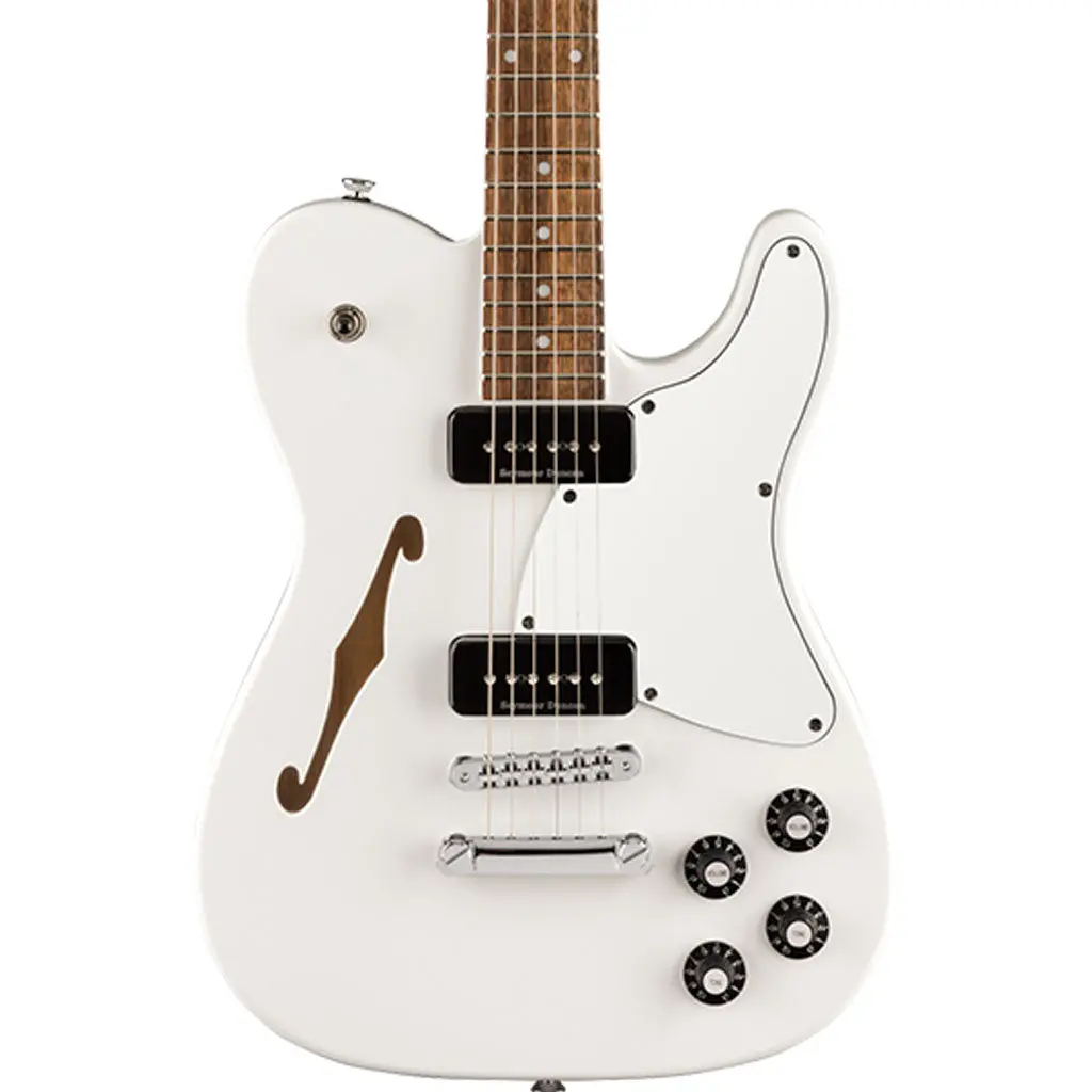 Fender Jim Adkins Ja-90 Telecaster Thinline - White - Laurel Fretboard 1
