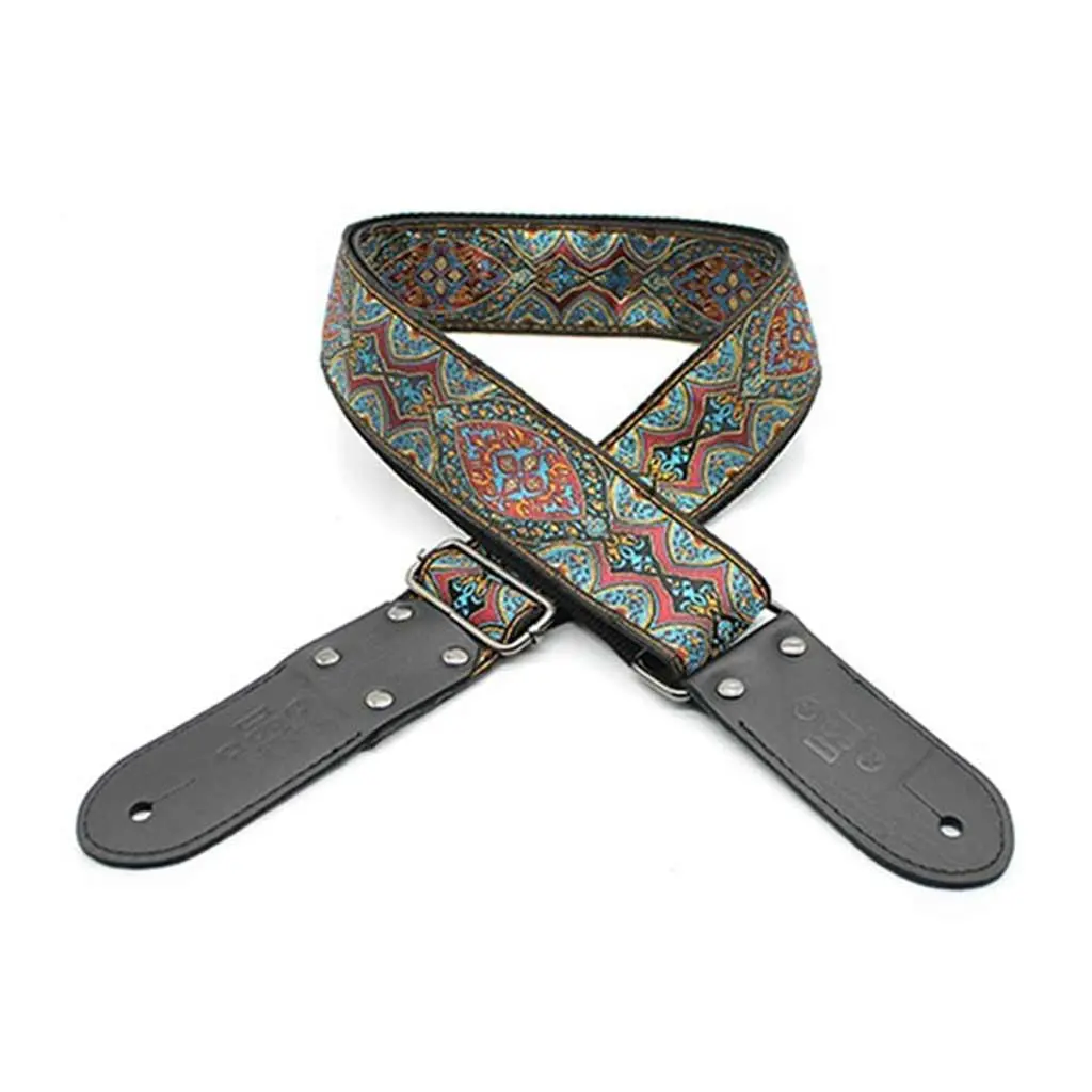 Dsl 2" Jacquard Weaving Guitar Strap Shiraz Red 1