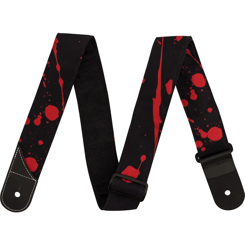 Jackson Splatter Strap, Black And Red, 2" | Guitar Straps | 2992562001 1