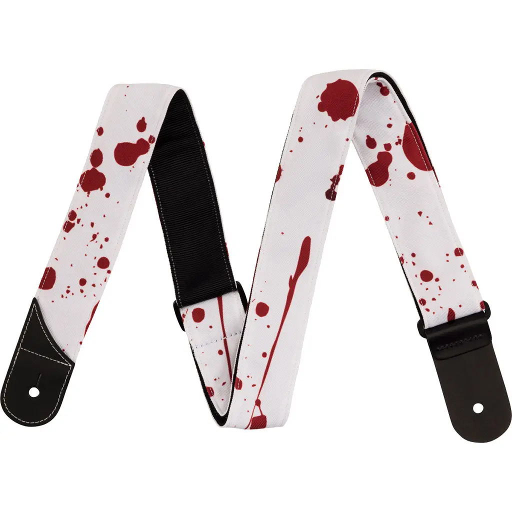 Jackson Splatter Strap, White And Red, 2" | Guitar Straps | 2992562002 1