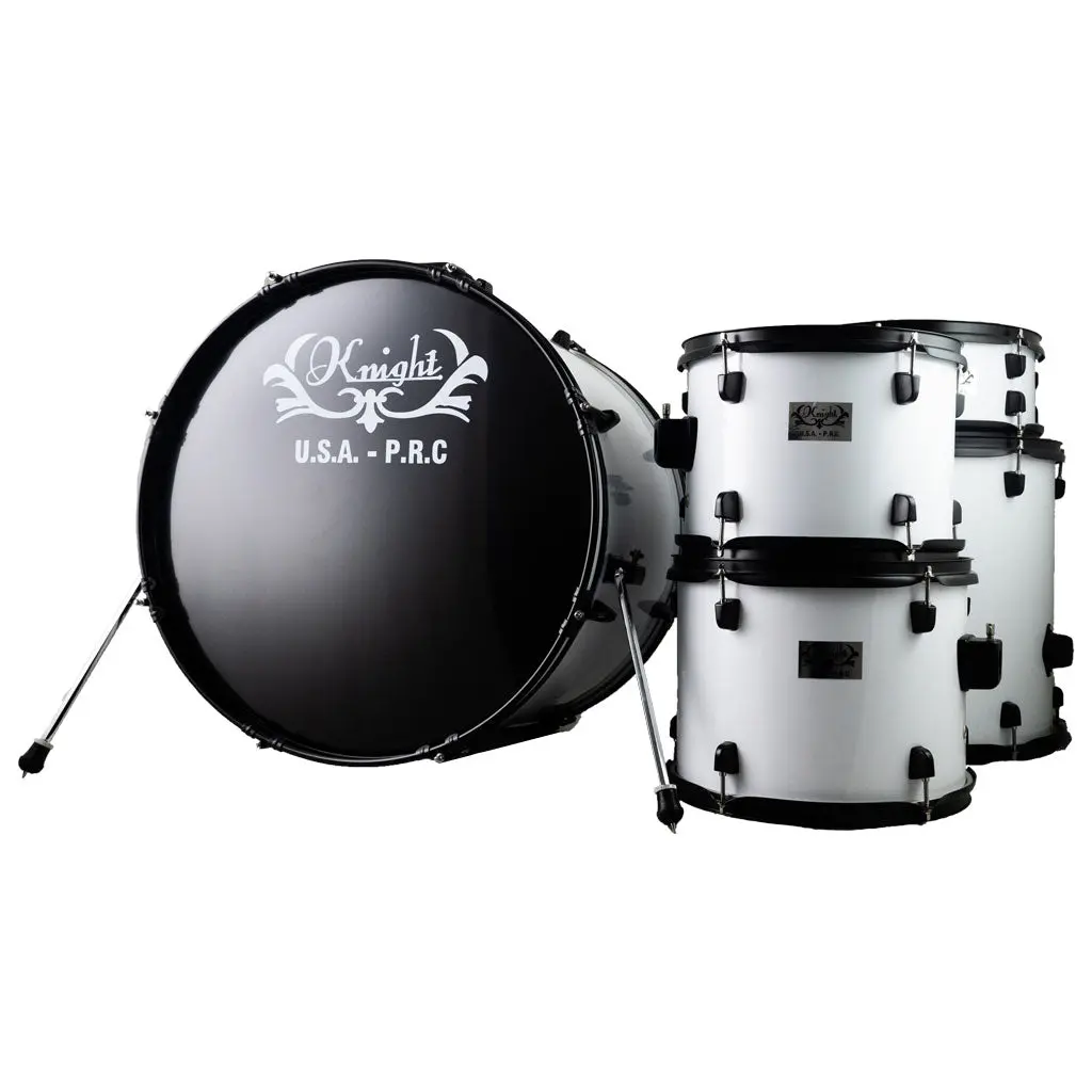 Knight - 5-Piece Drum Kit With Hardware - White 1