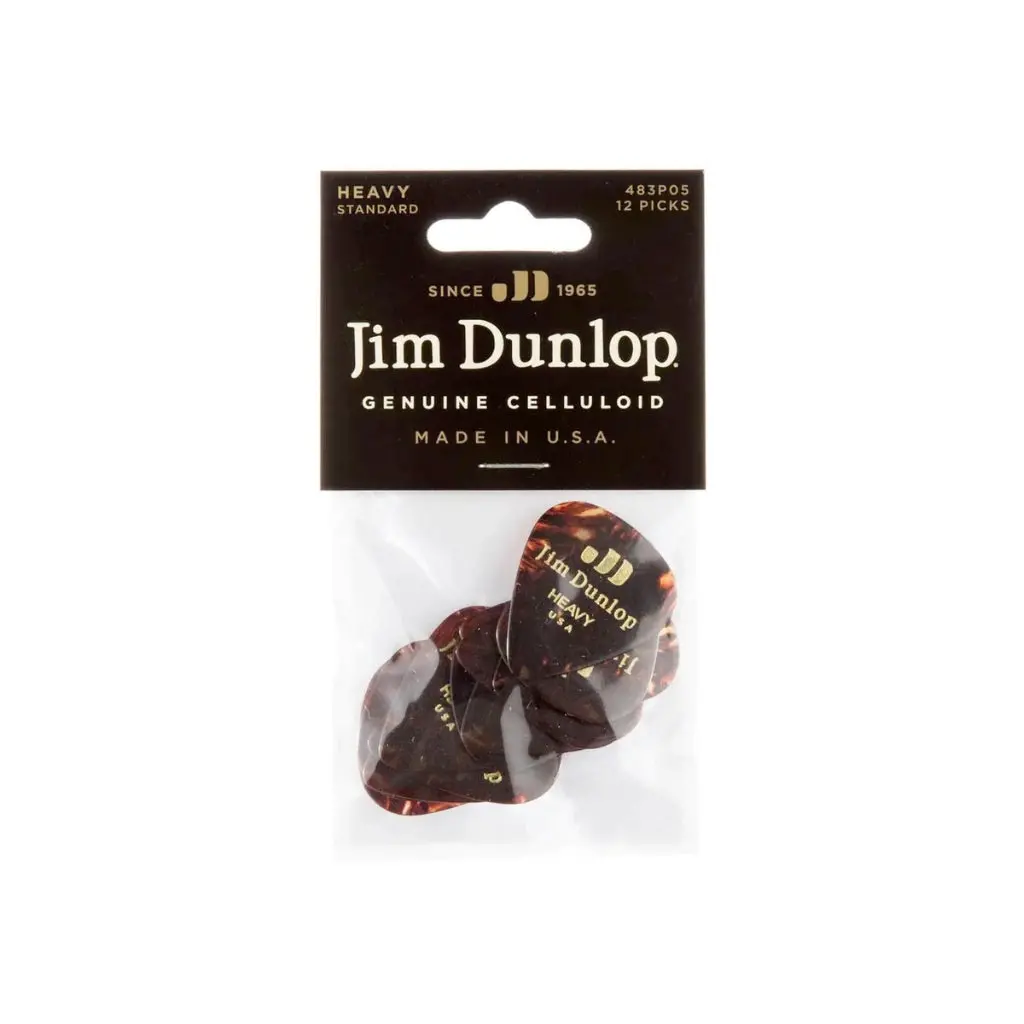 Dunlop Celluloid Shell Picks 12Pk - Heavy 1
