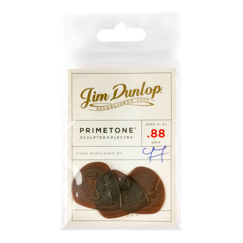 Jim Dunlop Primetone Jazz Iii Xl Grip Pick 0.88Mm (3Pk) 1