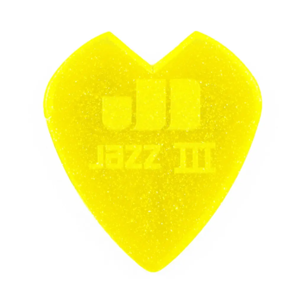Jim Dunlop Kirk Hammett Custom Jazz Iii Yellow Glitter Players Pack 2