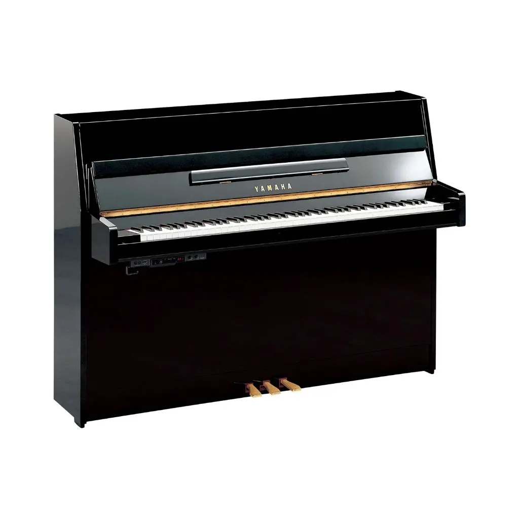 Yamaha Ju109tc3pe 109Cm Upright Piano With Tc3 Transacoustic System In Polished Ebony 1