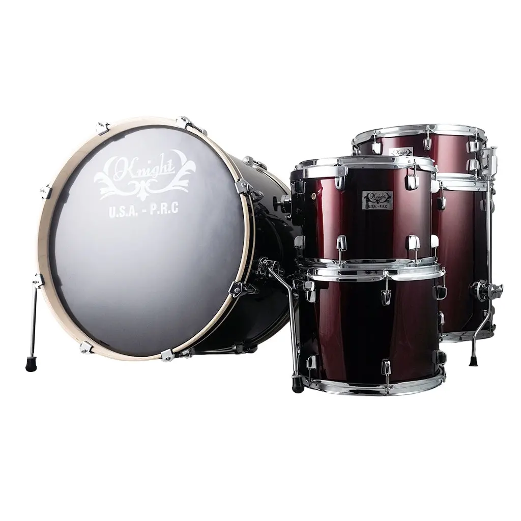 Knight - 5-Piece Drum Kit With Hardware - Metallic Red 1