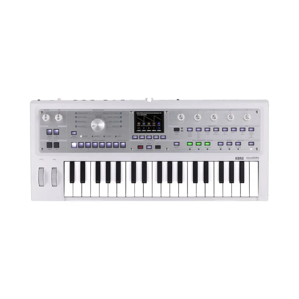 Korg Limited Edition Microkorg 2 Synthesizer Vocoder White 1