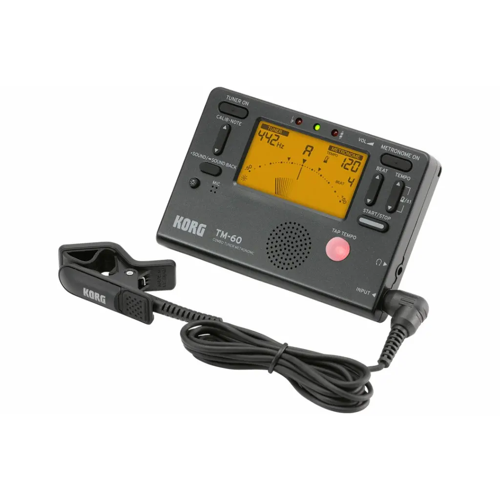 Korg Tm-60 Tuner Metronome Black W/ Mic 1