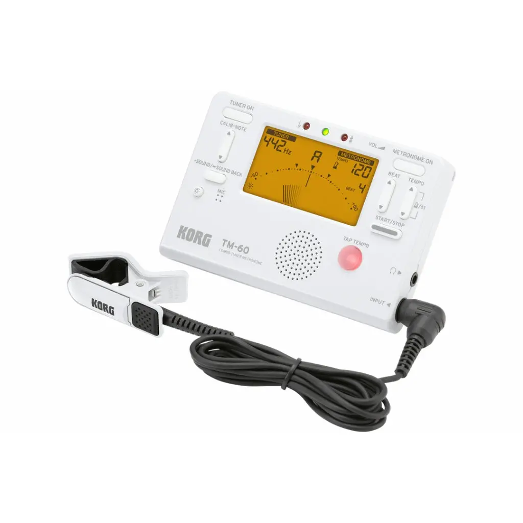 Korg Tm-60 Tuner Metronome White W/ Mic 1