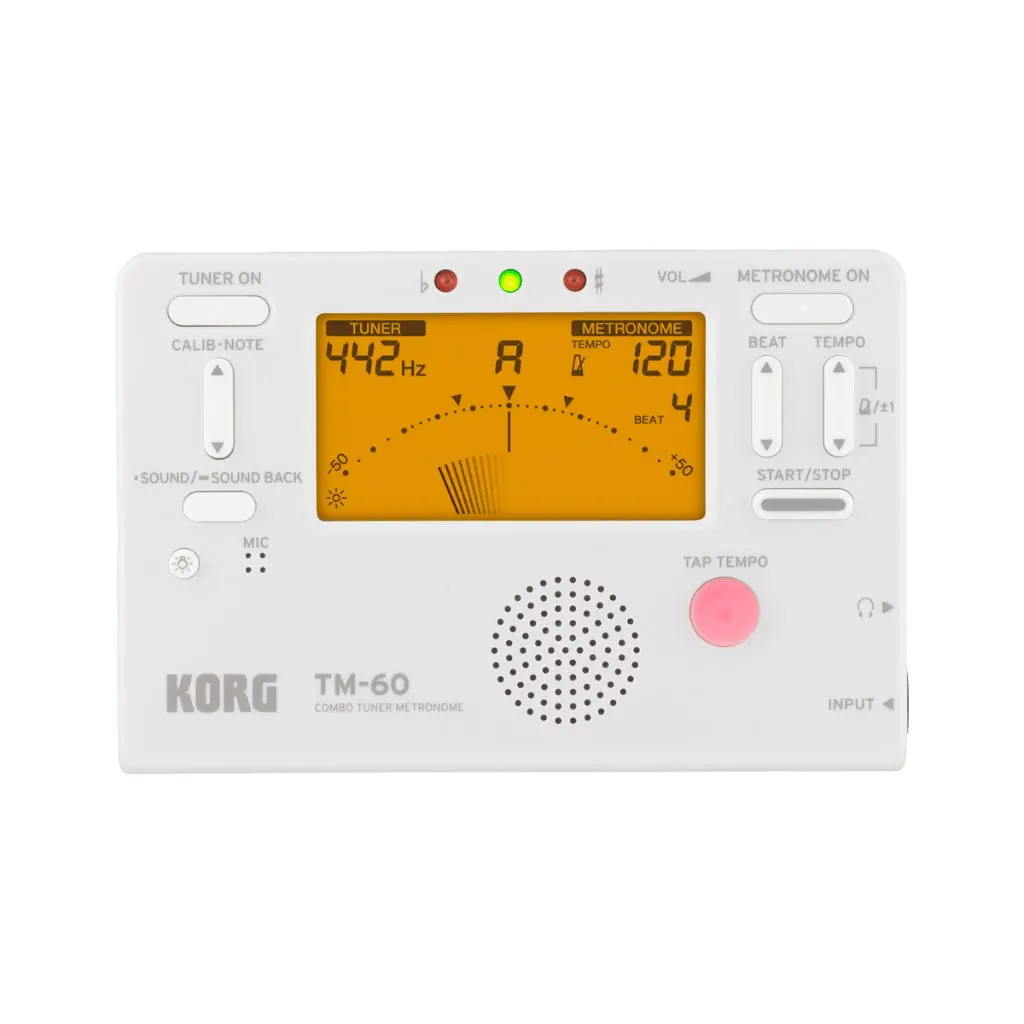 Korg Tm-60 Tuner Metronome White 1