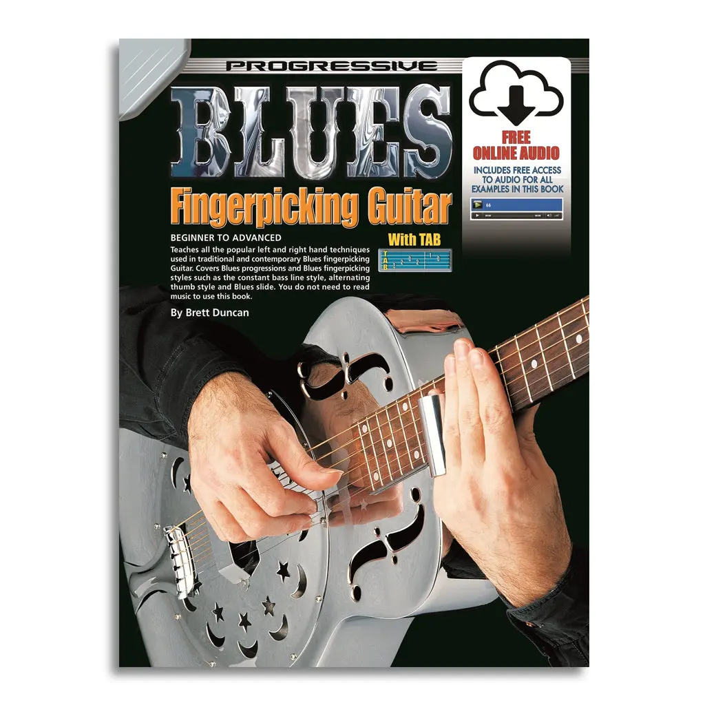 Progressive Blues Fingerpicking Guitar Book /Online Audio 1
