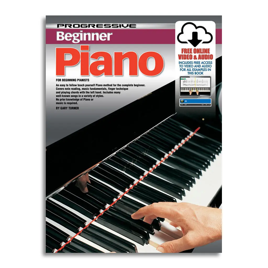 Progressive Beginner Piano Book With Online Video & Audio 1