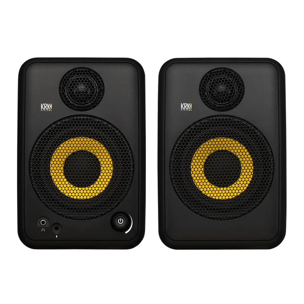 Krk Goaux4 Portable Studio Monitors 2-Way 4"; Bi-Amped Class D Power W/ Measurement Microphone 1