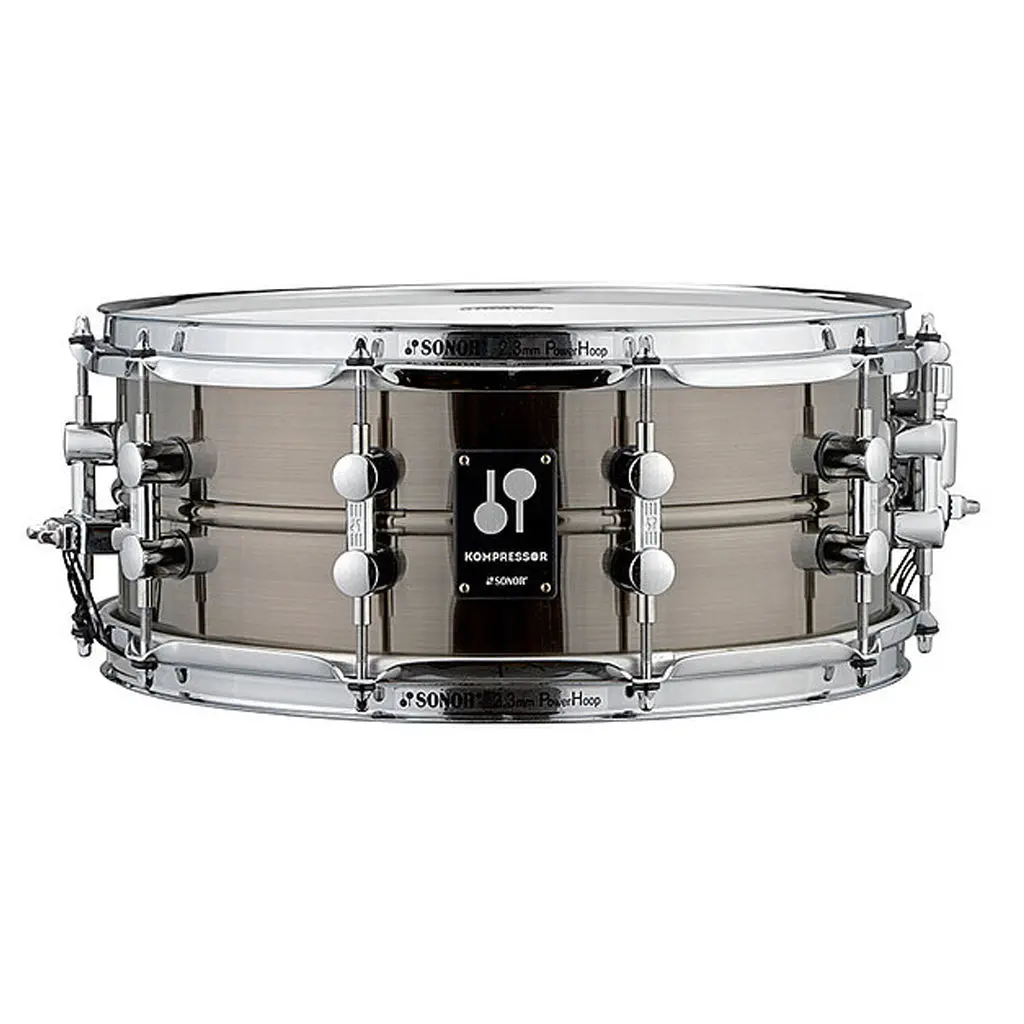 Sonor Kompressor 14"X5.75" Brass Snare Drum - Black Nickel Plated 1