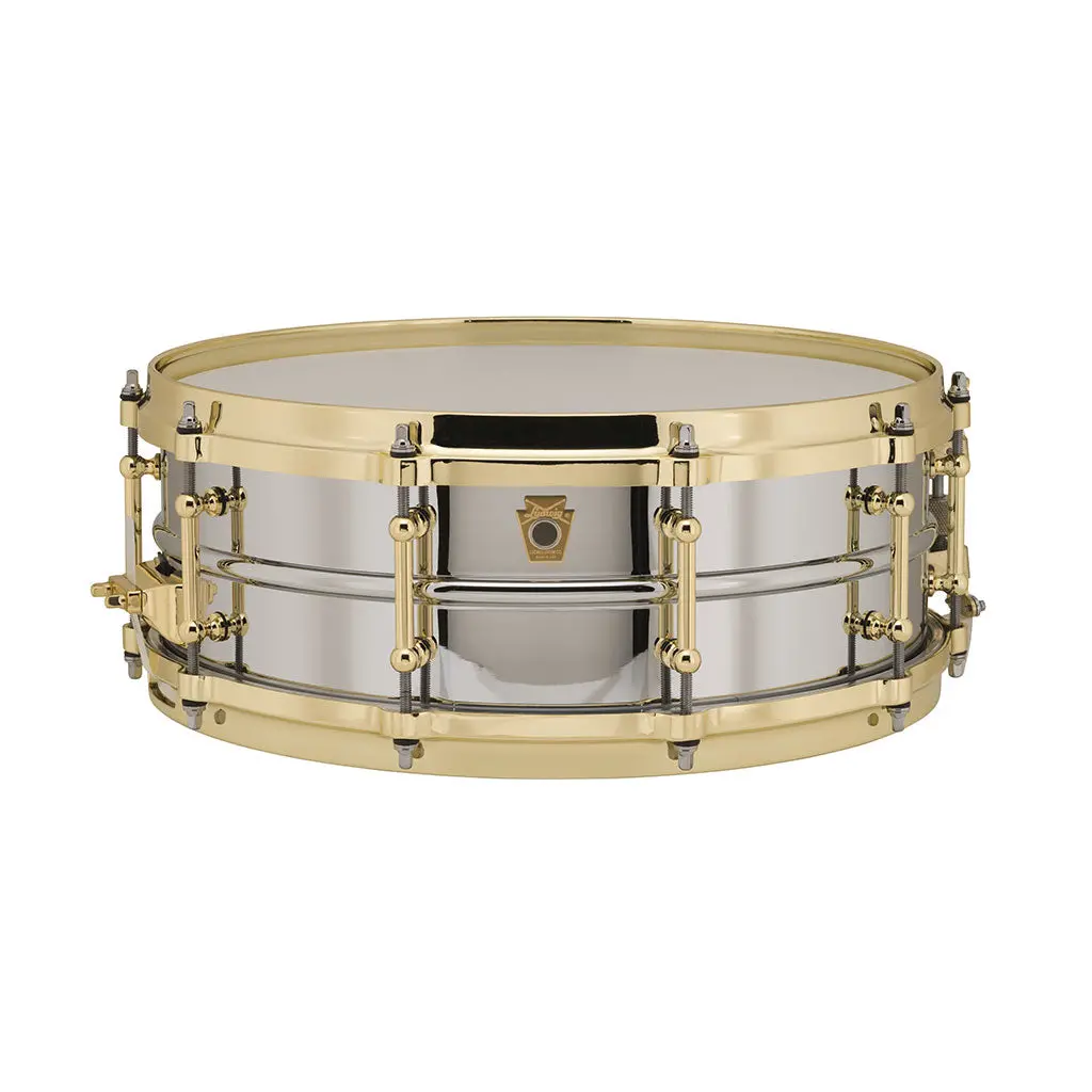 Ludwig Chrome Over Brass Millennium Snare Drum With Tube Lugs - 14"X5" 1