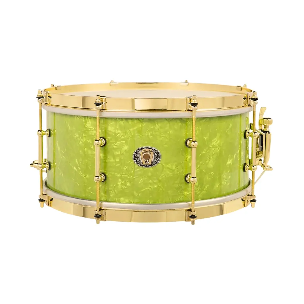 Ludwig 110Th Anniversary Classic Maple Snare - Emerald Green Ripple With Brass Hw 1
