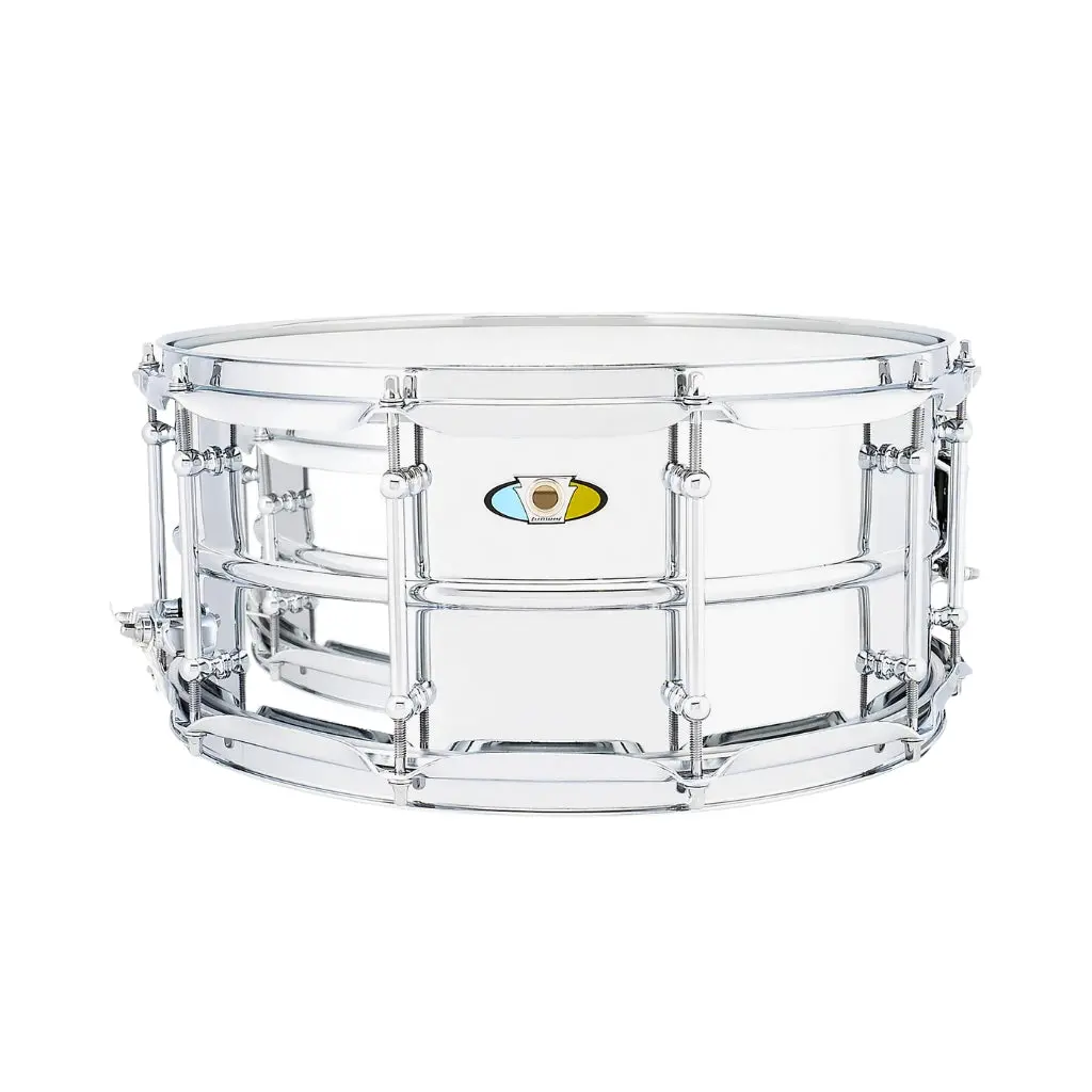 Ludwig Supralite Steel Snare 6.5" X 14" With P88i Throw Off 1