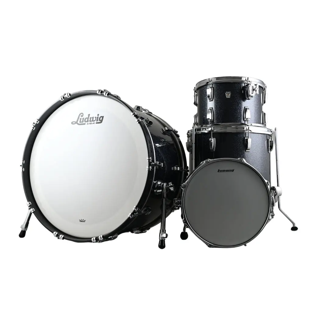 Ludwig Classic Oak 24" Pro Beat 4-Piece Shell Pack - Black Sparkle 1