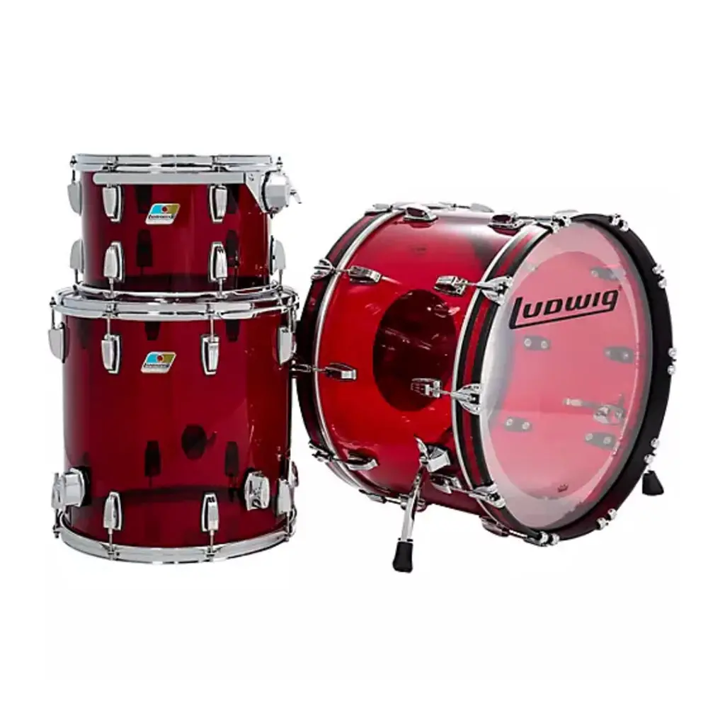 Ludwig Vistalite 50Th Anniversary 3-Piece Fab Shell Pack - Red 1