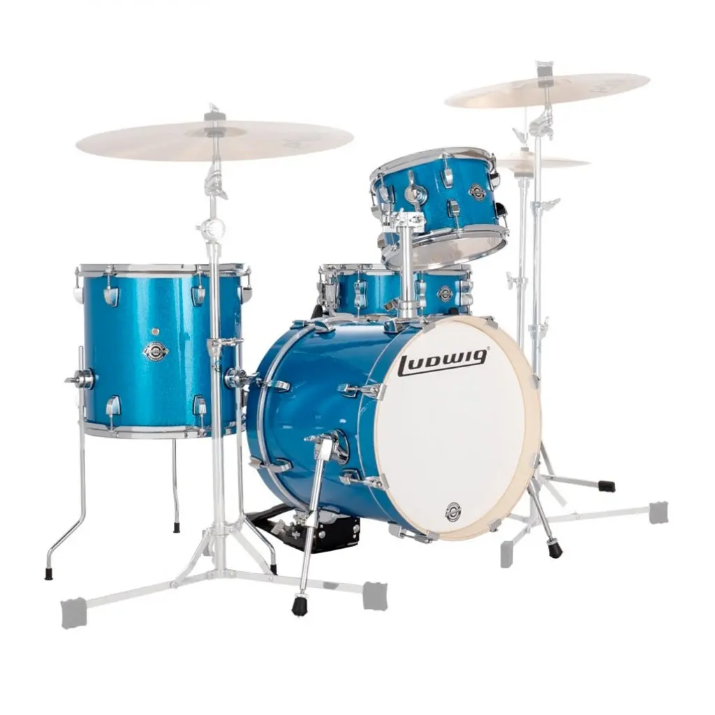 Ludwig Breakbeats 4-Piece Shell Pack - Blue Sparkle 1
