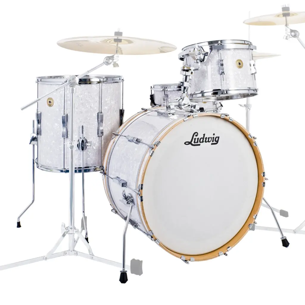 Ludwig Continental Club Fab Plus Shell Pack - White Marine Pearl 1