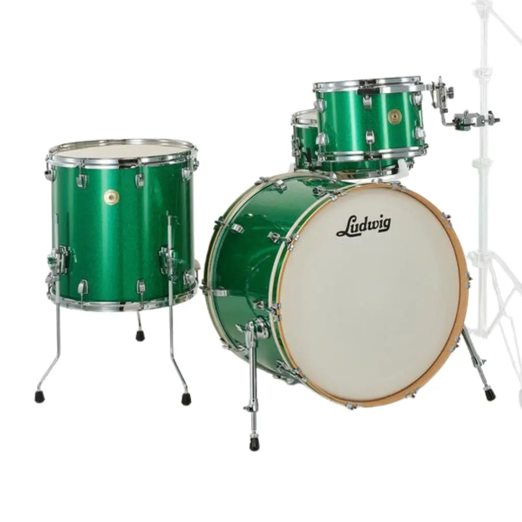 Ludwig Continental 22" 4Pc Shell Pack - Green Sparkle 1
