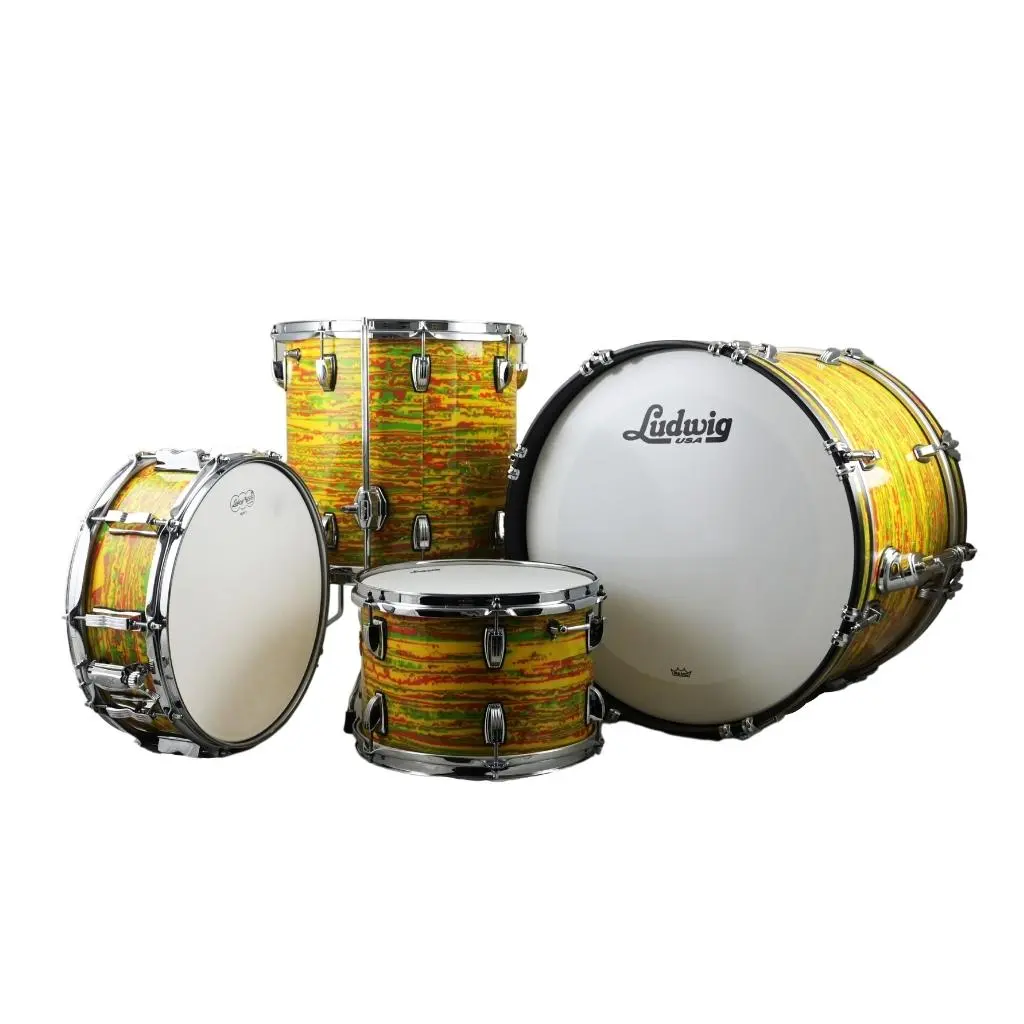 Ludwig - Custom Classic Maple Shell Pack - 14X20, 8X12, 14X14, 5X14, Citrus Mod 1