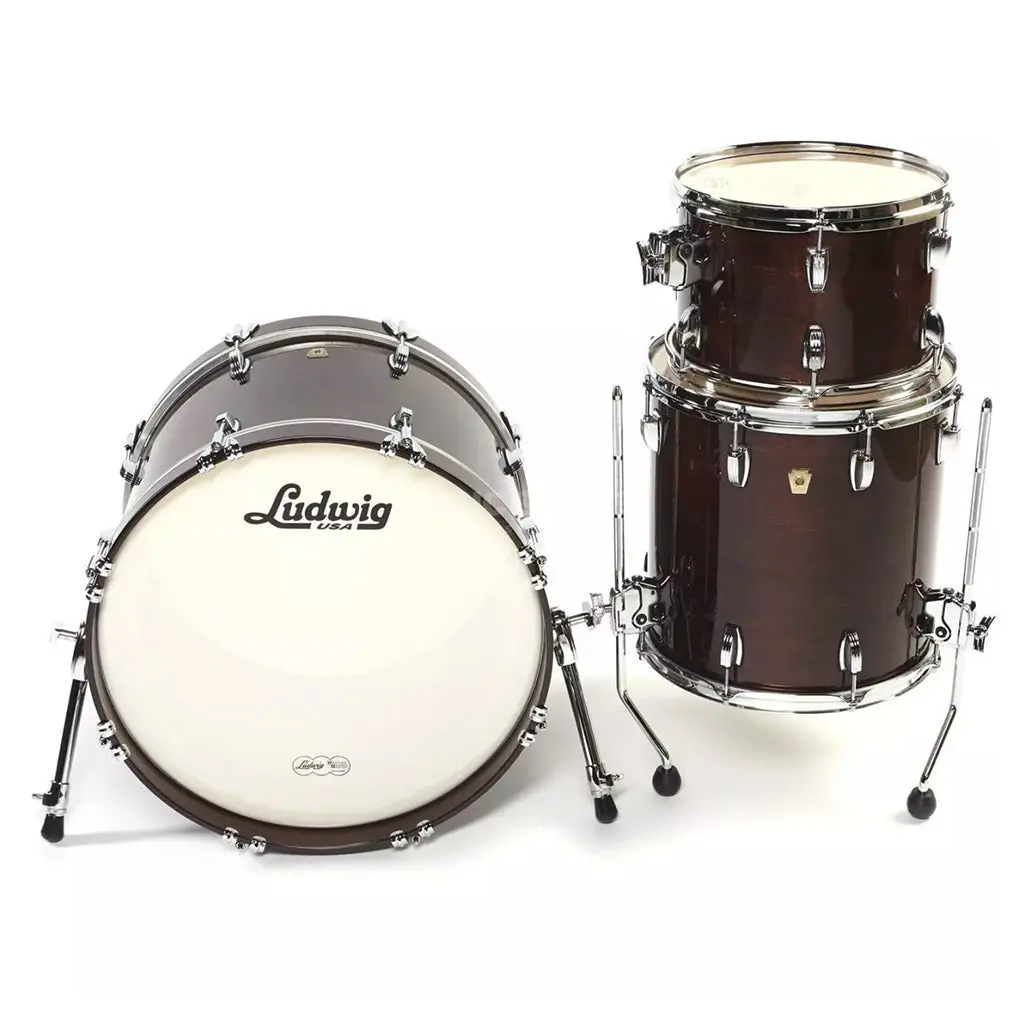 Ludwig Classic Maple 20" Downbeat 3-Piece Shell Pack - Mahogany Stain 1