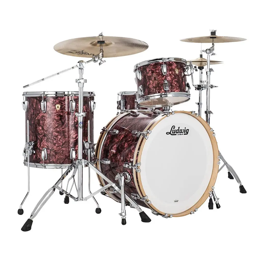 Ludwig Classic Maple 22" Fab 3-Piece Shell Pack - Burgandy Pearl 1