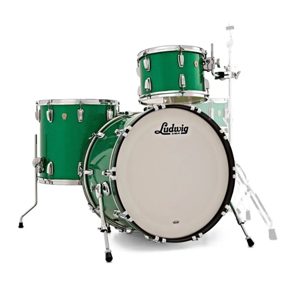 Ludwig Classic Maple 18" Jazzette 3-Piece Shell Pack - Green Sparkle 1