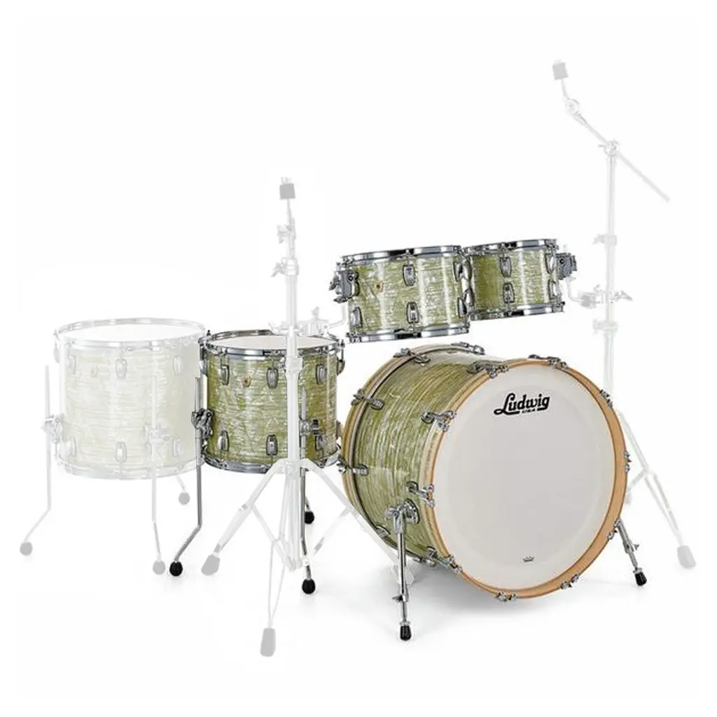 Ludwig Classic Maple 22" Mod 4-Piece Shell Pack - Classic Olive Pearl 1