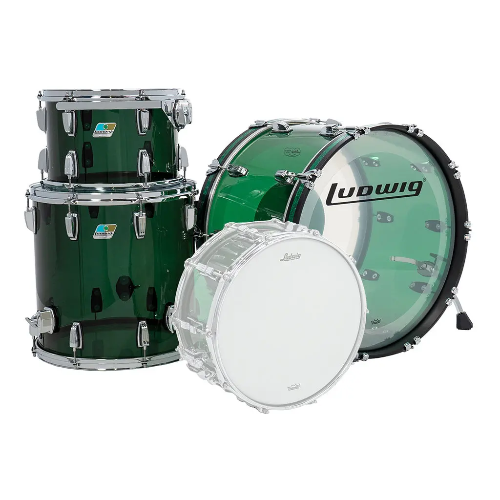 Ludwig Vistalite 50Th Anniversary 3-Piece Fab Shell Pack - Green 1
