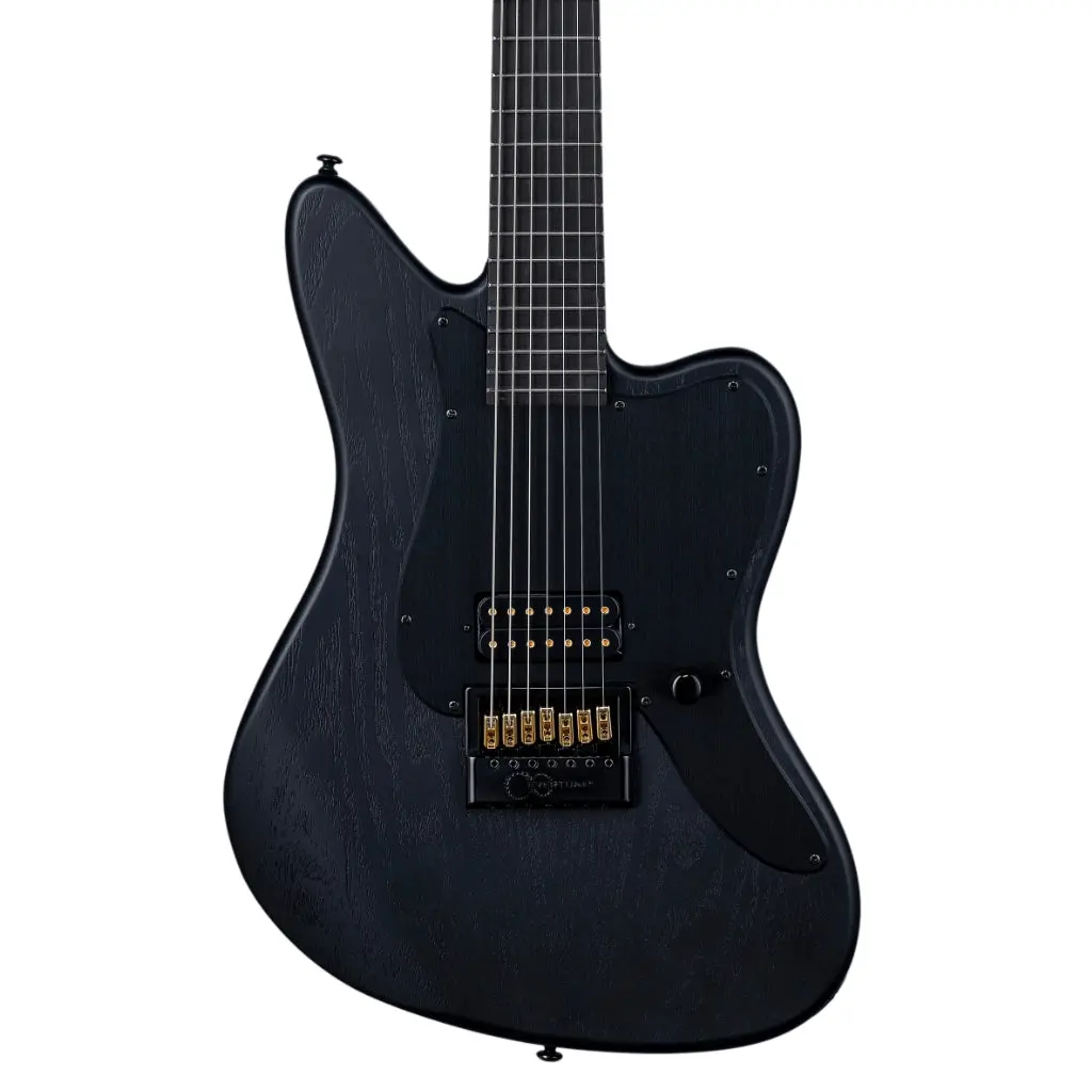 Esp Ltd Alex Wade Aw-Xj7b Baritone Evertune Open Grain Electric Guitar - Black Satin 1