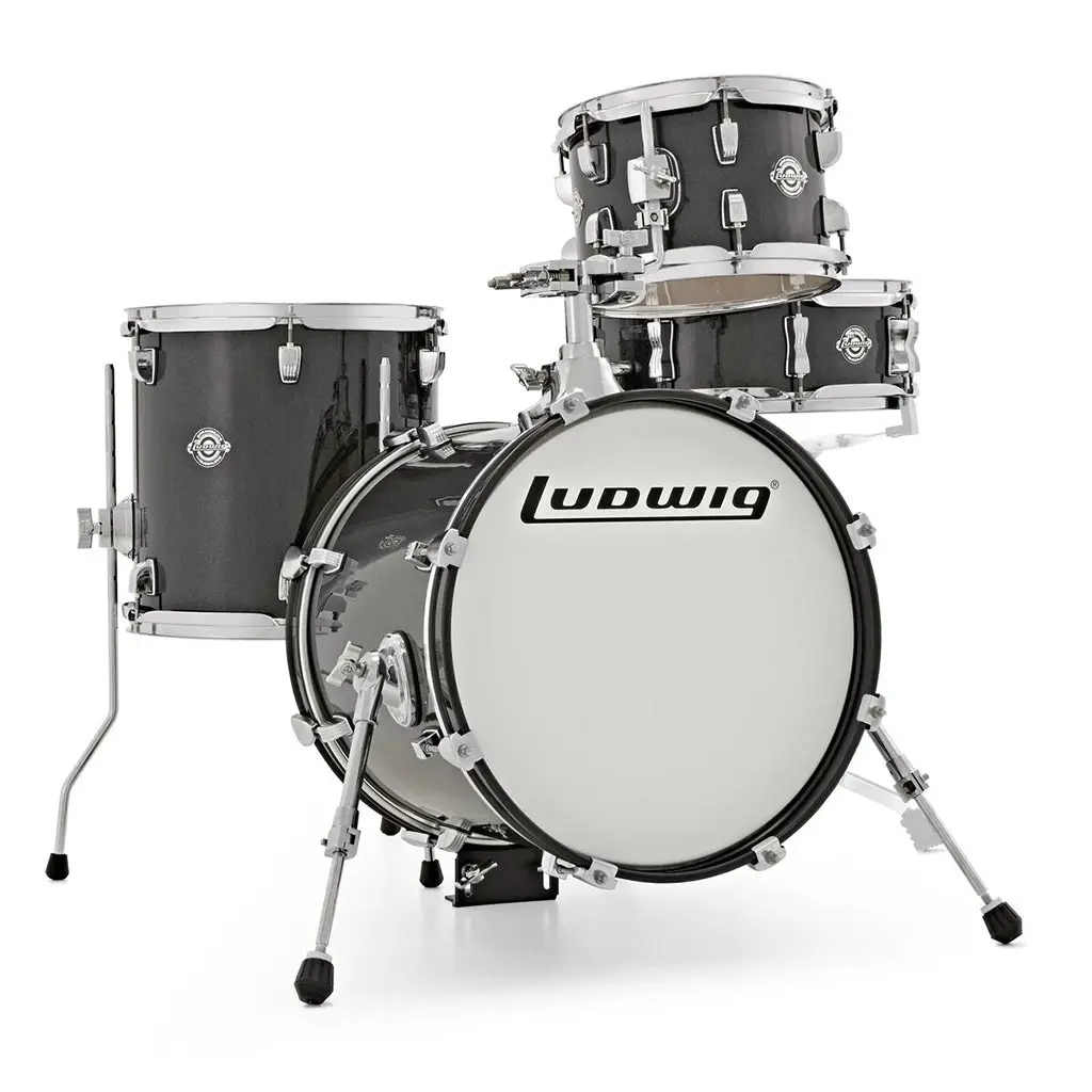 Ludwig Breakbeats 4-Piece Shell Pack – Black Sparkle 1