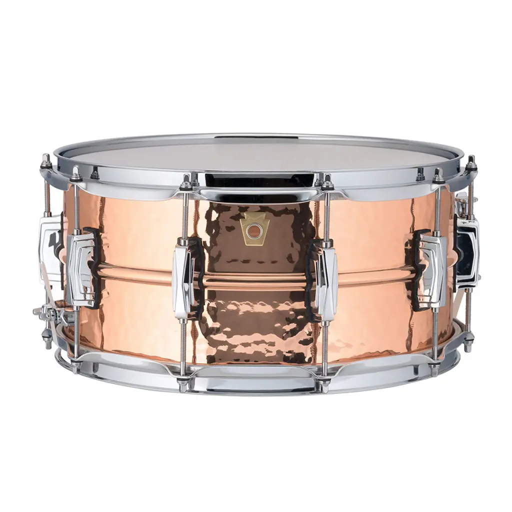 Ludwig Copper Phonic Snare Drum - 14"X6.5" - Hammered Shell 1