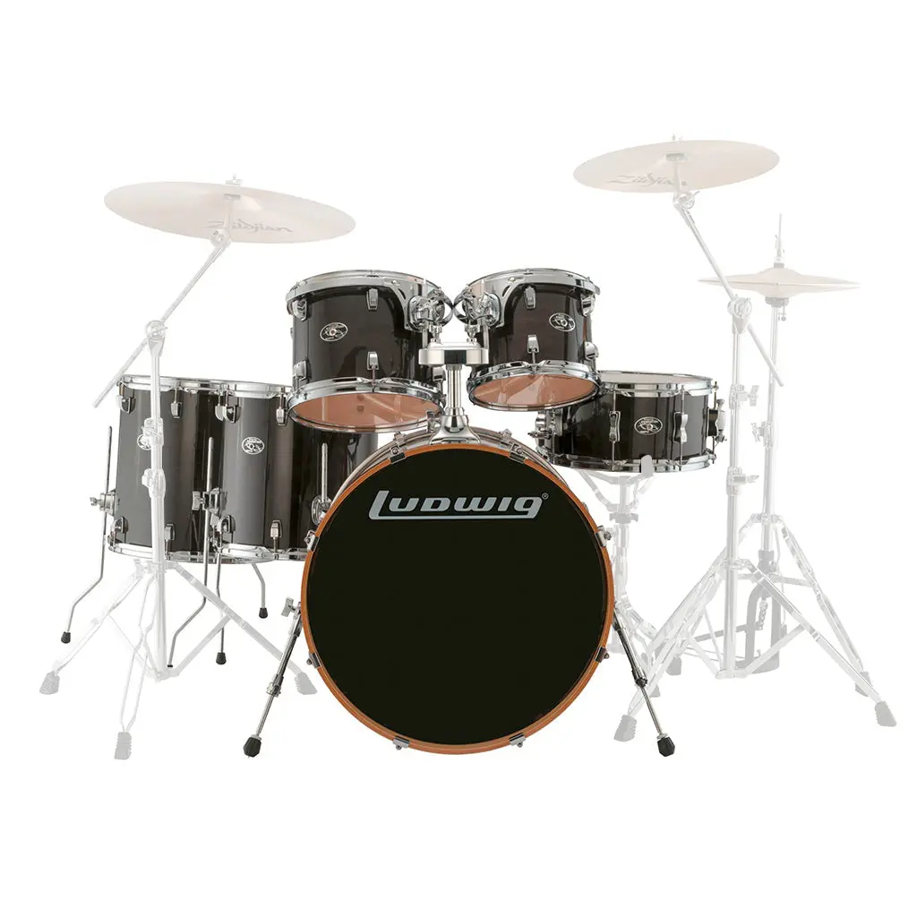Ludwig Evolution Maple 22" Shell Pack - Translucent Black 1