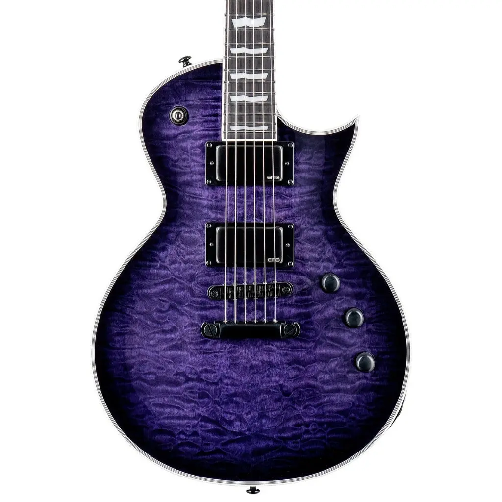 Esp Ltd Ec-1000 Quilted Maple Electric Guitar - See Thru Purple 1
