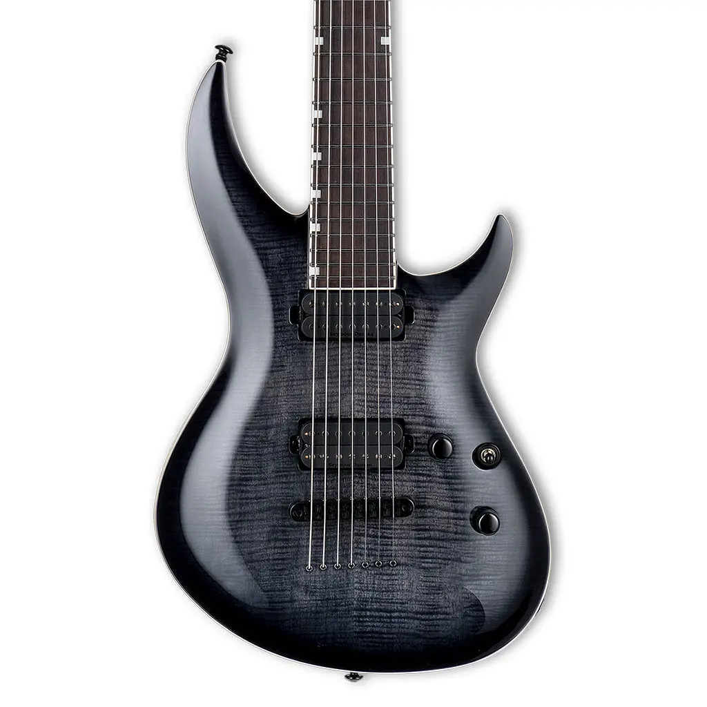 Esp Ltd H3-1007 Baritone Electric Guitar - See-Thru Black Sunburst 1