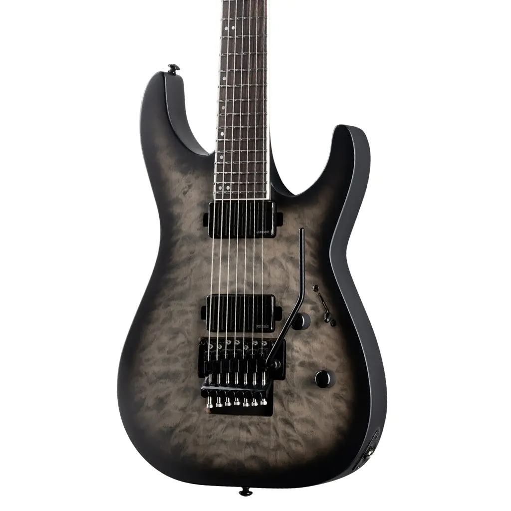 Esp Ltd M-1007B Baritone - Charcoal Burst Satin 1