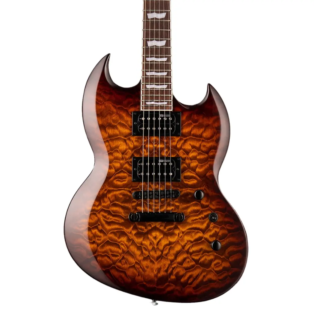 Esp Ltd Viper-256 Electric Guitar - Dark Brown Sunburst 1