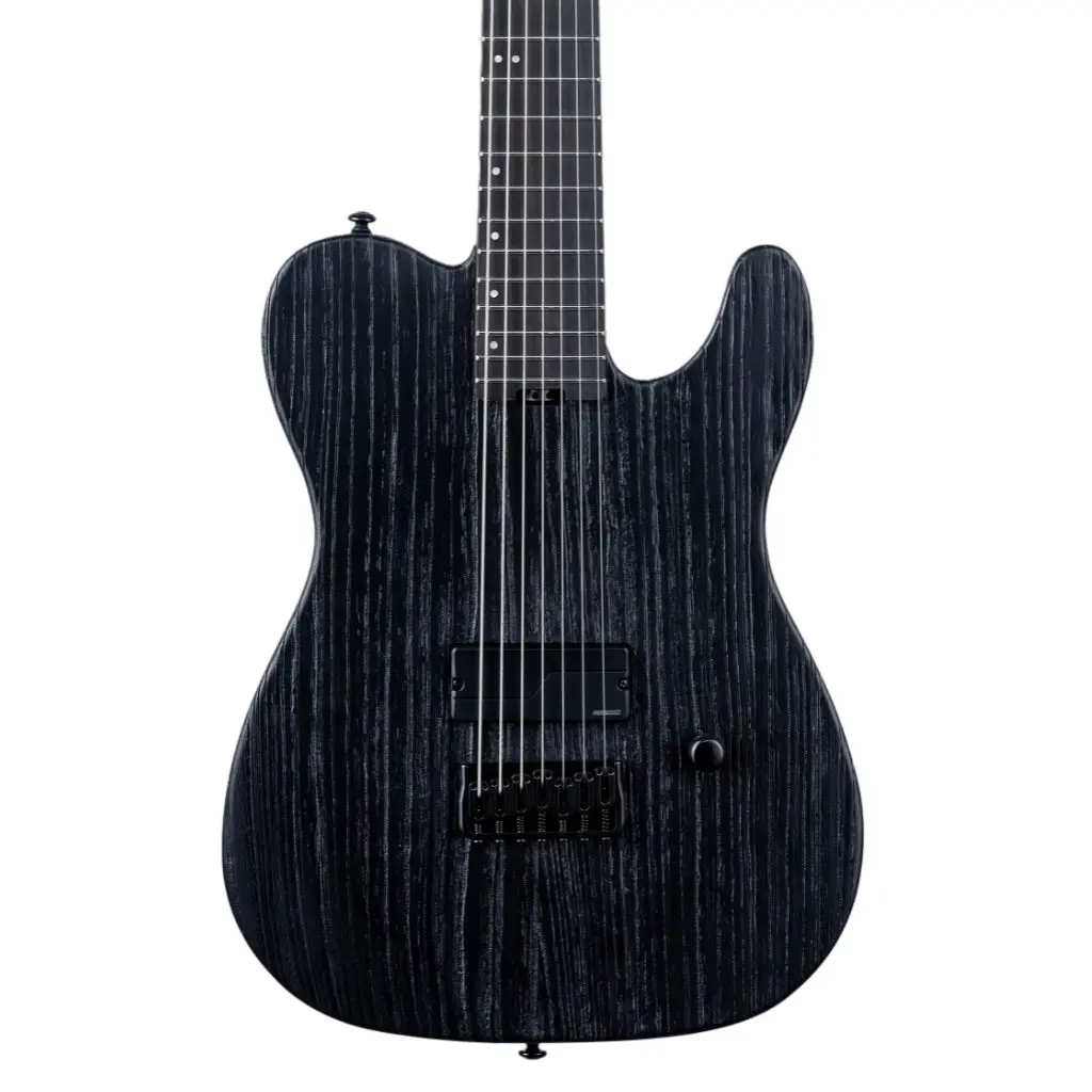 Esp Ltd Te-1007 Baritone Electric Guitar - Black Blast 1