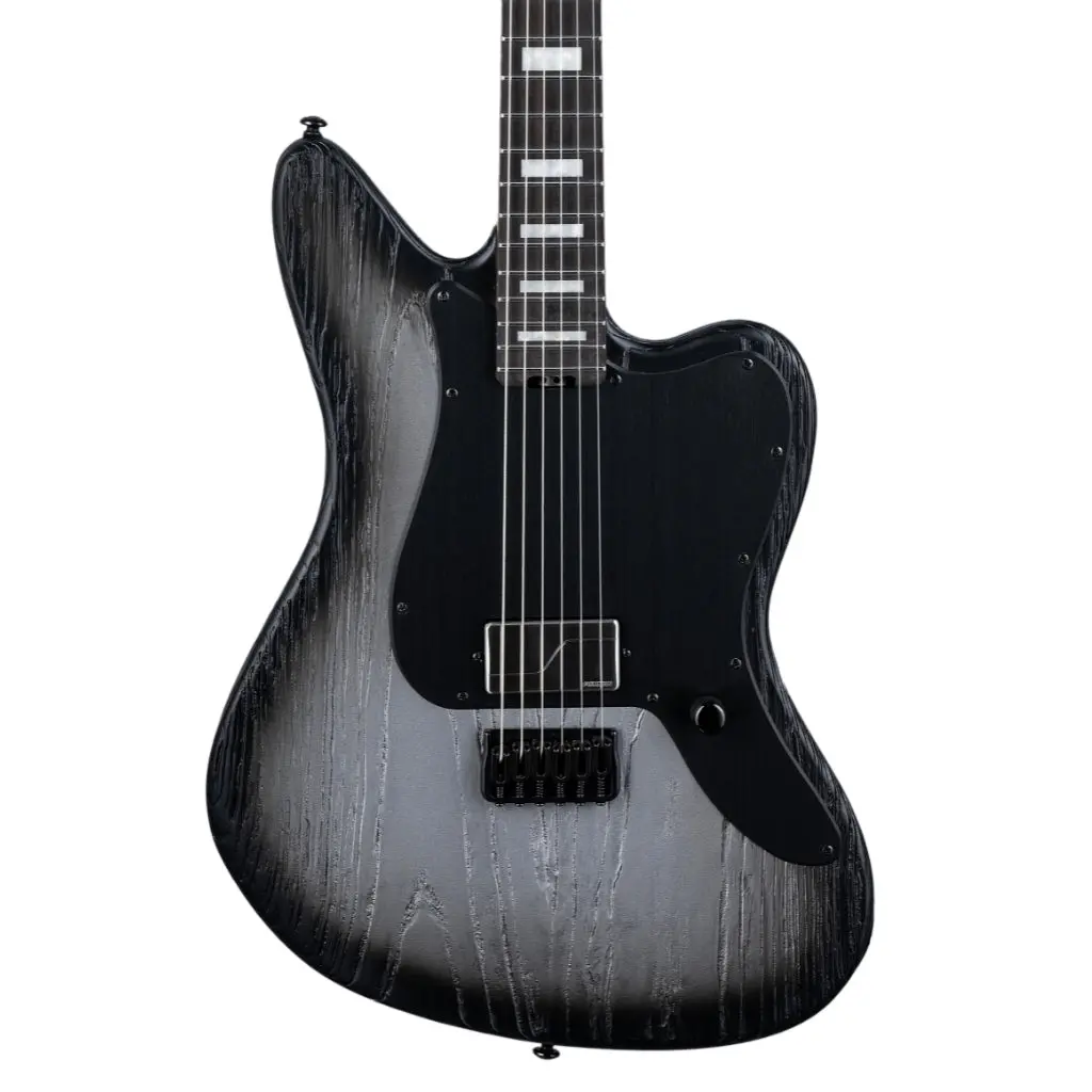 Esp Ltd Deluxe Xj-1 Baritone Ht Electric Guitar - Silver Blast 1