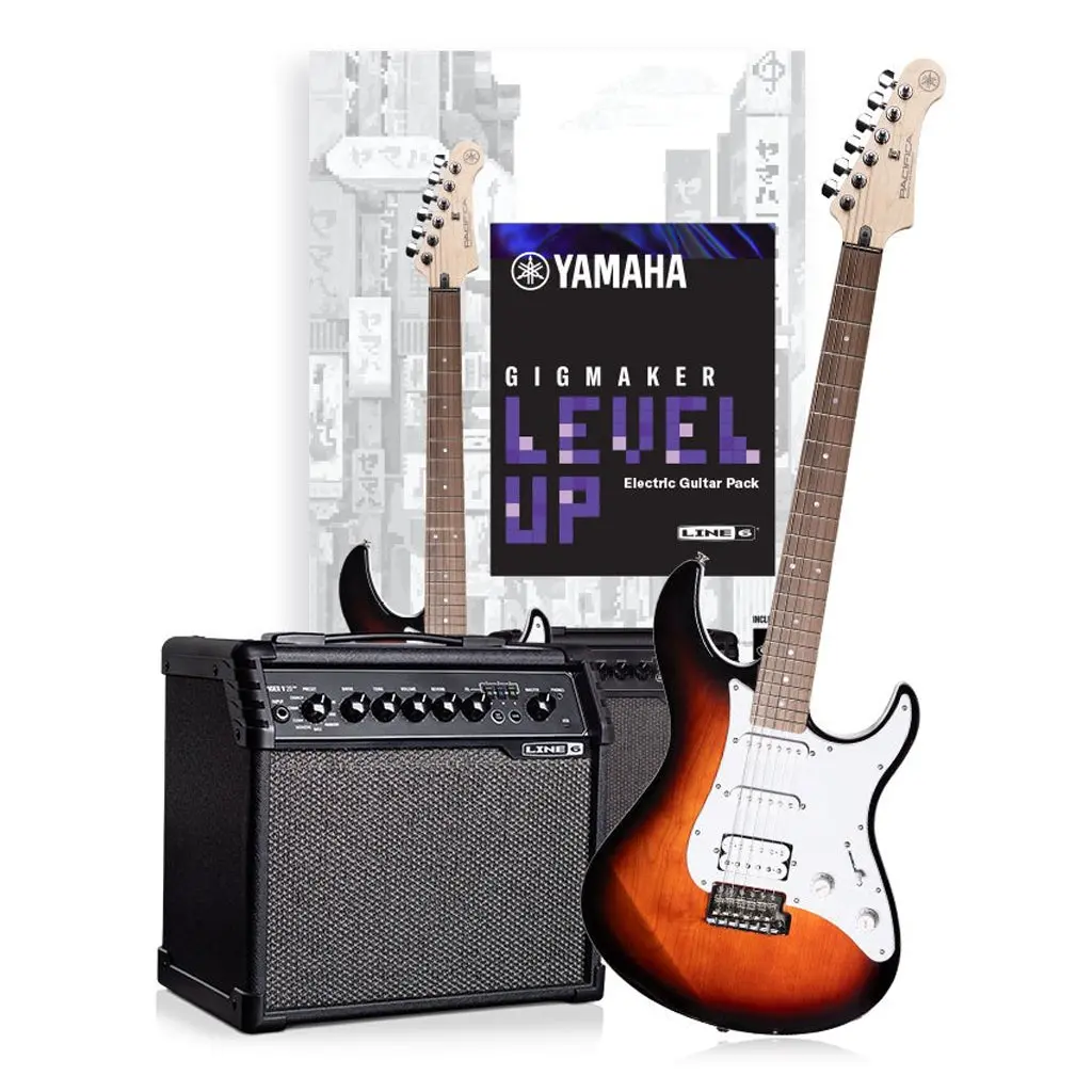 Yamaha Gigmaker Level Up - Old Violin Sunburst Electric Guitar Pack 1