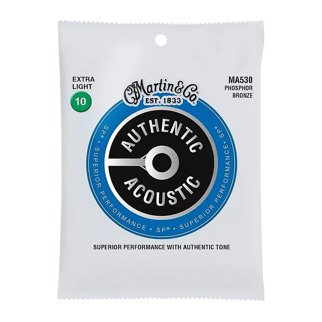 Martin Ma530 - Sp Authentic Extra Light 92/8 10-47 Acoustic Guitar Strings 1