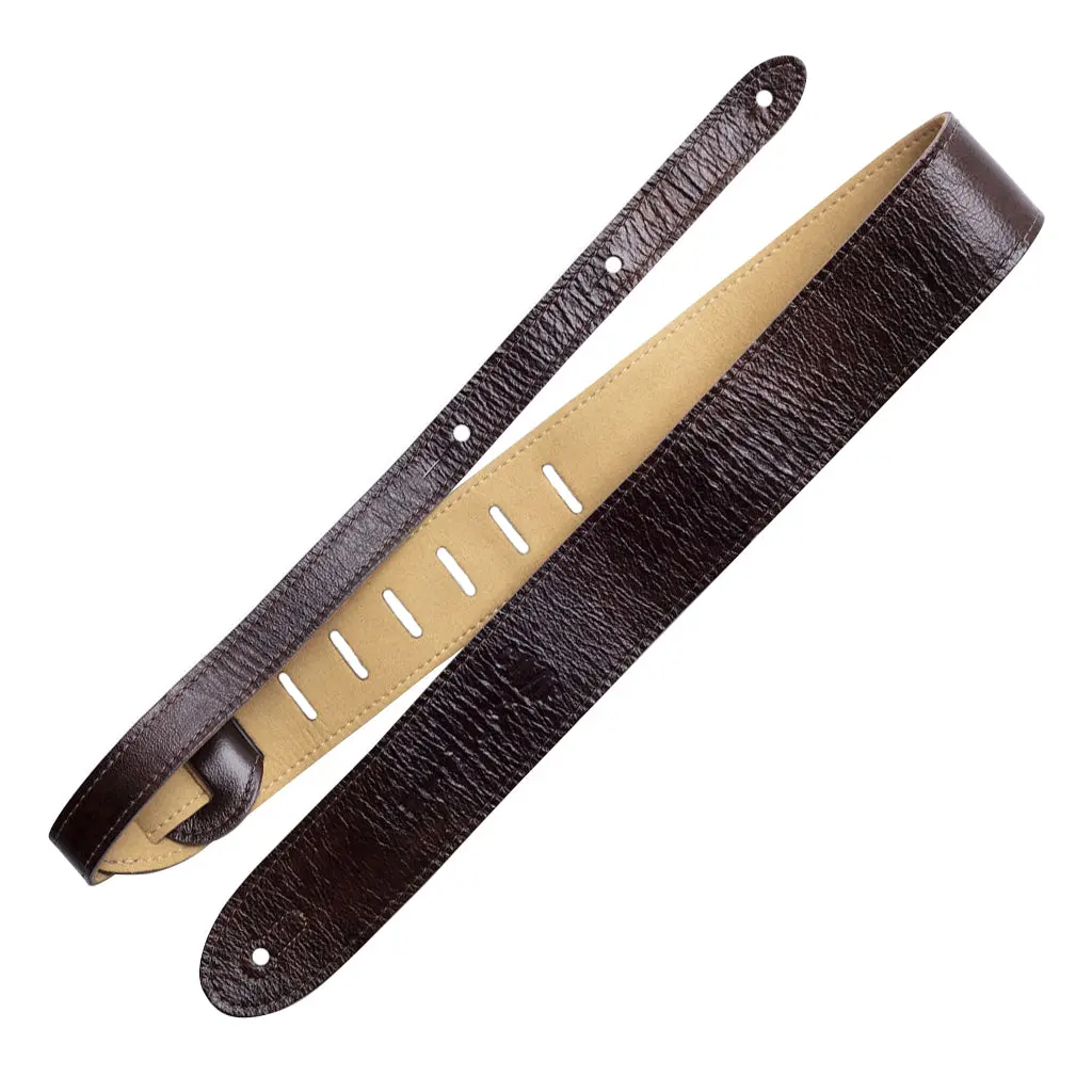 Martin Strap Leather - Embossed Logo Dark Brown 1