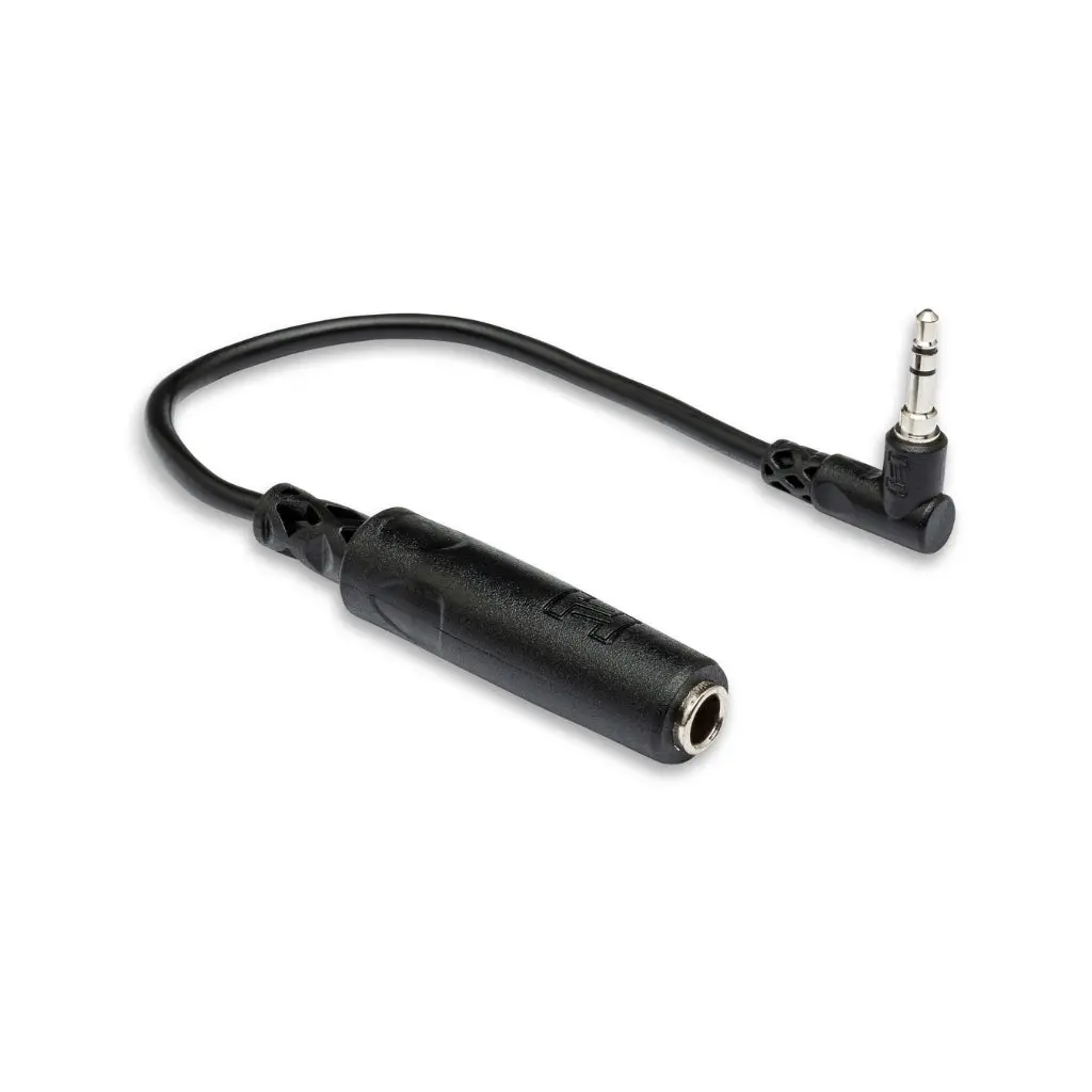 Hosa Technology 1/4 In Trs To Right-Angle 3.5 Mm Trs Headphone Adaptor 1
