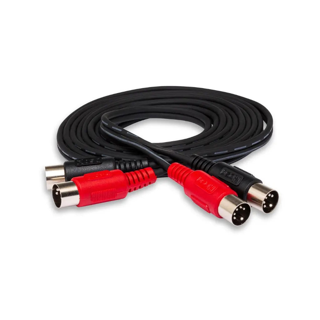 Hosa Technology Dual 5-Pin Din To Same Dual Midi Cable 2M 1
