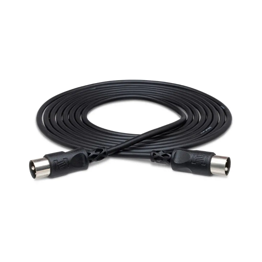 Hosa Technology 5-Pin Din To Same Midi Cable Black 5Ft 1